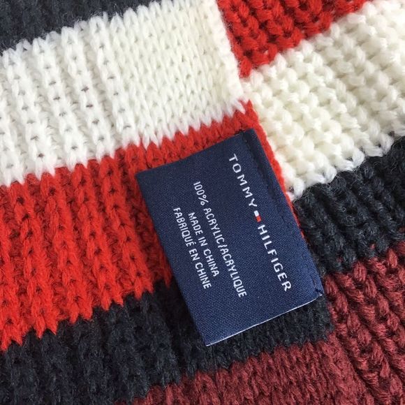 New Tommy Hilfiger Back Bay Cardigan Knit Scarf - Picture 3 of 7